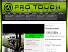 Tablet Screenshot of pro-touch-soccer.com